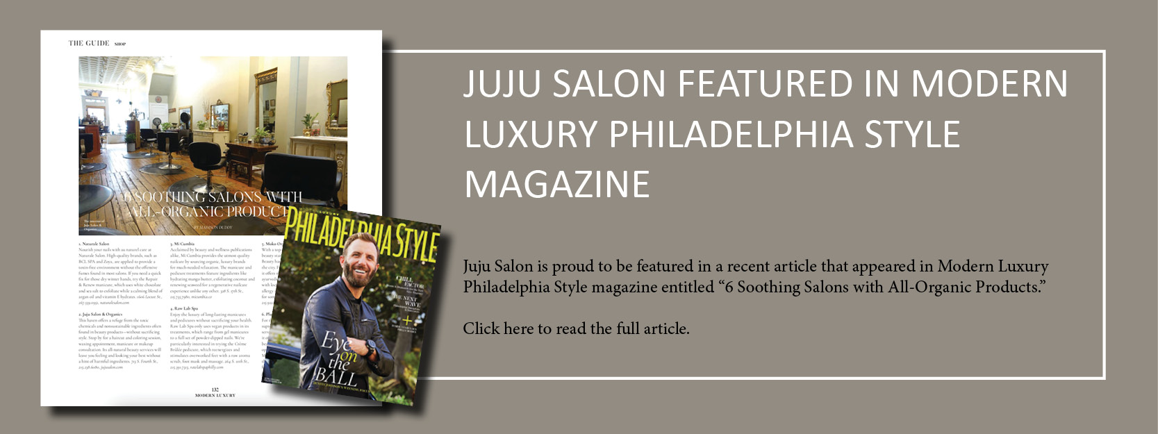juju salon featured in Phildelphia Style magazine